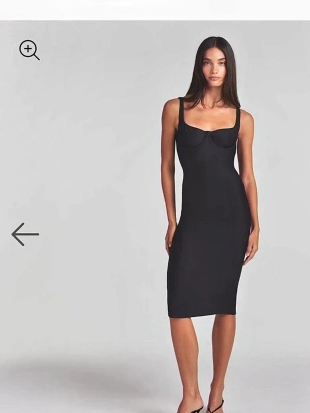 SKIMS Body Long Dress with Underwire NWT Size XS Onyx